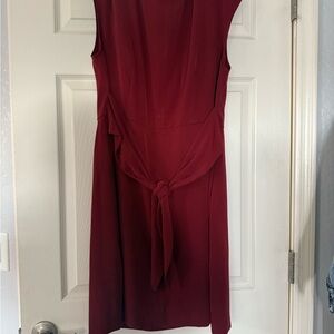 LOFT Rich Burgundy Midi Dress